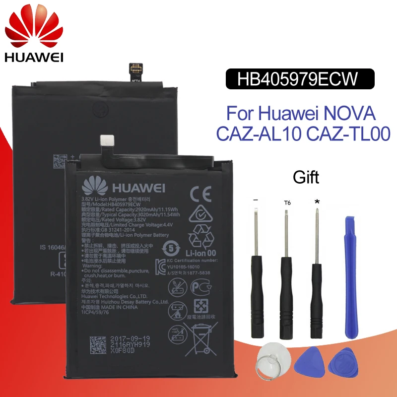 Оригинальный сменный аккумулятор для телефона Hua Wei HB405979ECW Huawei Nova/Enjoy 6 S/Honor 6C/Y5 2017/P9