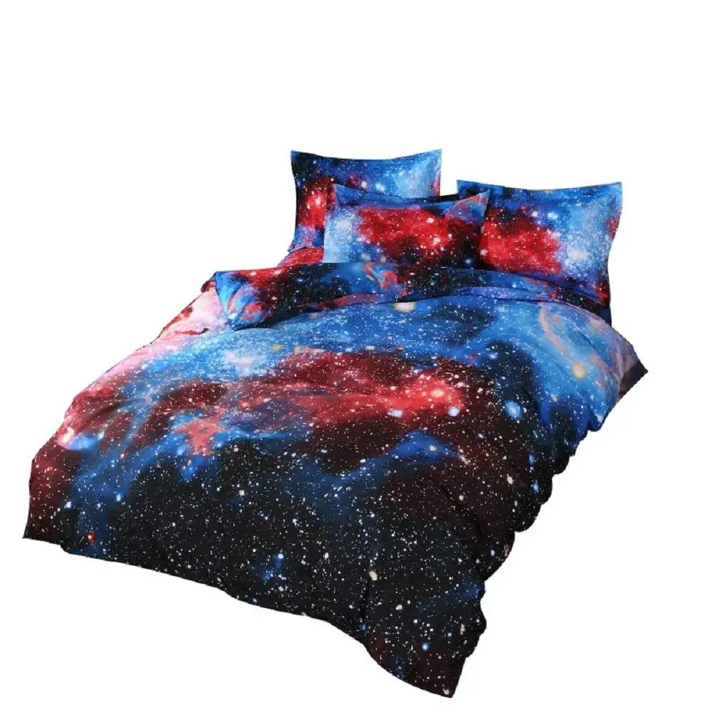 Постельное белье с принтом галактики 3d космического пространства Постельное белье Стёганое одеяло постельная Подушка постельное белье Полный queen Twin King Размеры 3/4 шт - Цвет: color2