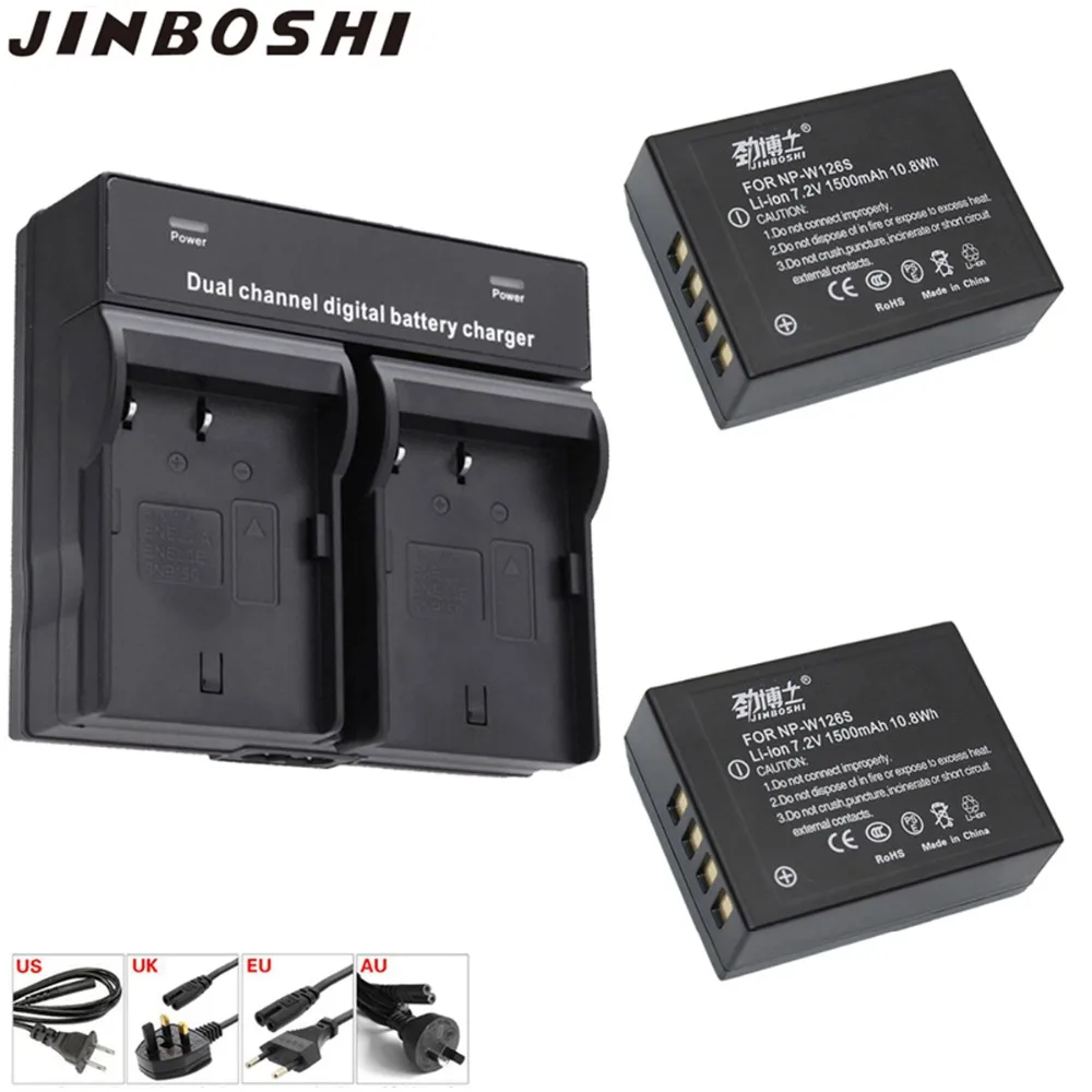 2 шт 1500 mAh NP-W126S NP W126S батареи и светодиодный двойной Зарядное устройство для Fujifilm Fuji X-Pro1 XPro1 X-T1 XT1, HS30EXR HS33EXR X PRO1
