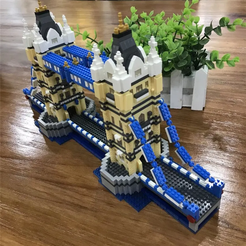 

New Balody Architecture Bricks diamond Mirco building blocks 40cm length US Capitol Tower Bridge toys For Kids Educational toy