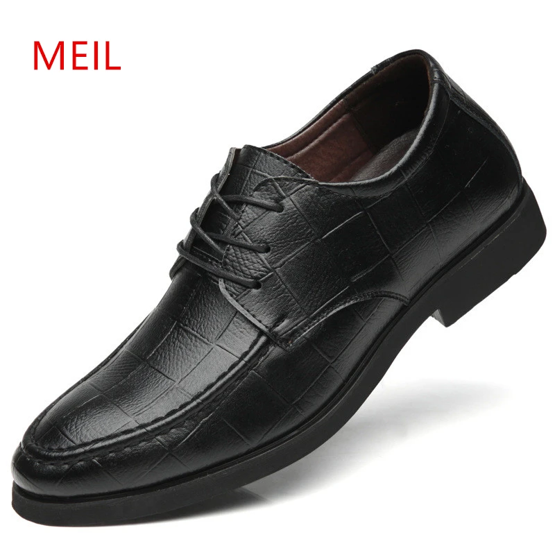 

Men Fashion Height Increase Elevator Shoes 5cm Invisibly Heel for Party Wedding Daily Business Dress Oxfords Men Shoes Size37-44