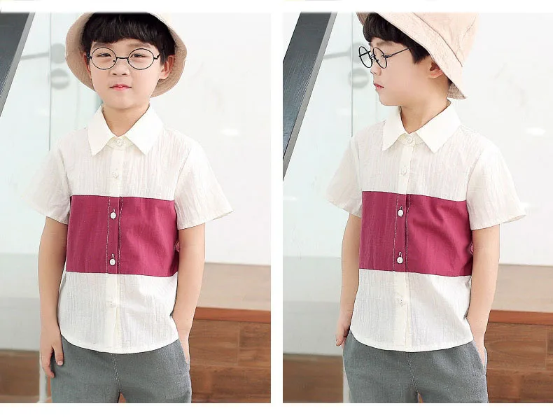 cotton short sleeve patchwork t shirts for teenage boys school blouse kids tops clothing children summer casual t shirt 2018 (27)