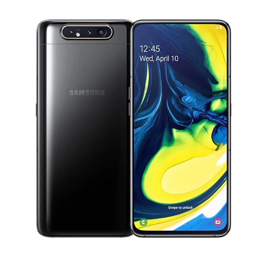 Samsung Galaxy A80 A8050, 8 ГБ ОЗУ, 128 Гб ПЗУ, две sim-карты, четыре ядра, 6,7 дюйма, вращающаяся Тройная камера Snapdragon 730, NFC, 3700 мА/ч, сотовый телефон