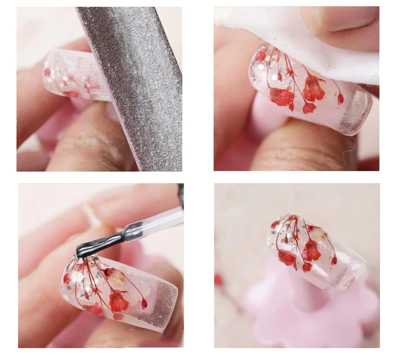 12 цветов/коробка сушеные цветы украшения для ногтей 3D натуральные настоящие консервированные сухие цветочные наклейки DIY маникюрные аксессуары для ногтей
