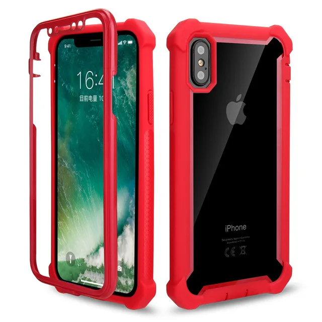 Высококачественный прозрачный чехол для телефона для coque iPhone XS Max XR X 6S 7 8 Plus, Гибридный Прочный противоударный защитный чехол для Doom, чехол s - Цвет: Red Phone Case