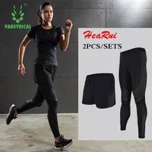 2 Pieces Running Sets Women’s compression tight Push Up pants Yoga Gym fitness workout pants wholeseason