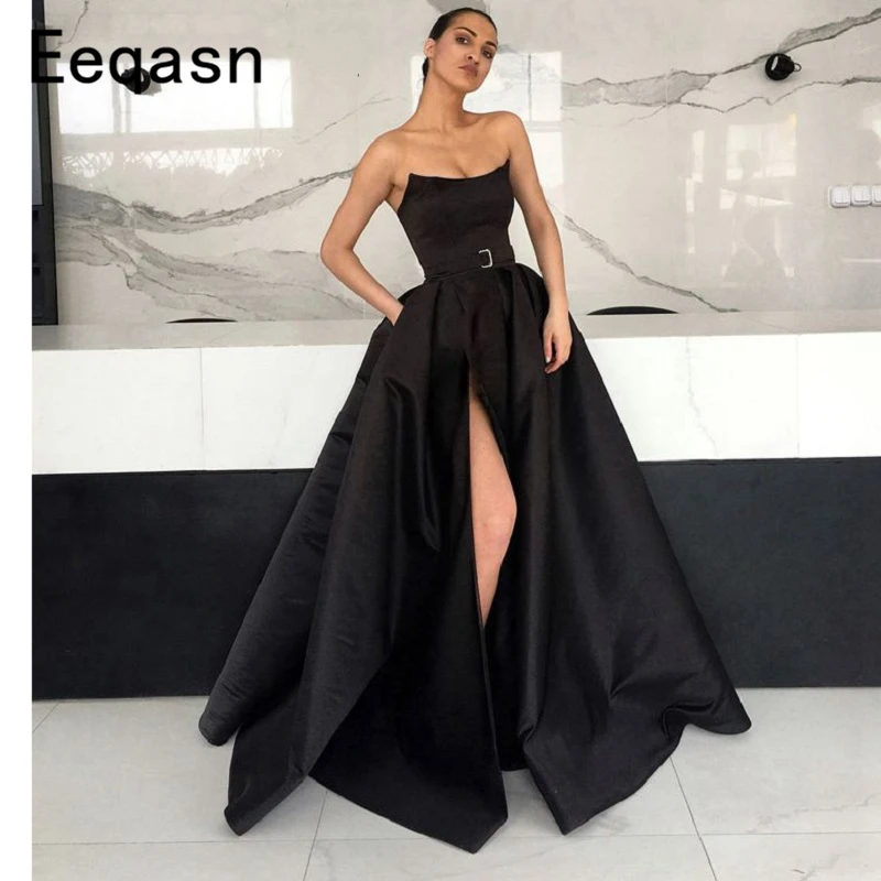 Long Black Formal Dresses Evening Gown | Evening Party Dresses Women - Sexy  Black - Aliexpress