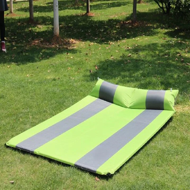 Double camping automatic inflatable sleeping pad Thickening and widening Easy to carry natural hiking double outdoor air bed Double camping automatic inflatable sleeping pad Thickening and widening Easy to carry natural hiking double outdoor air bed