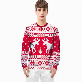 

Fashion Jumper Brand Hoodies Hip Hop Unisex 3D Printted Snowflake Elk Christmas Sweatshirts Autumn Men / Women Casual Pullovers