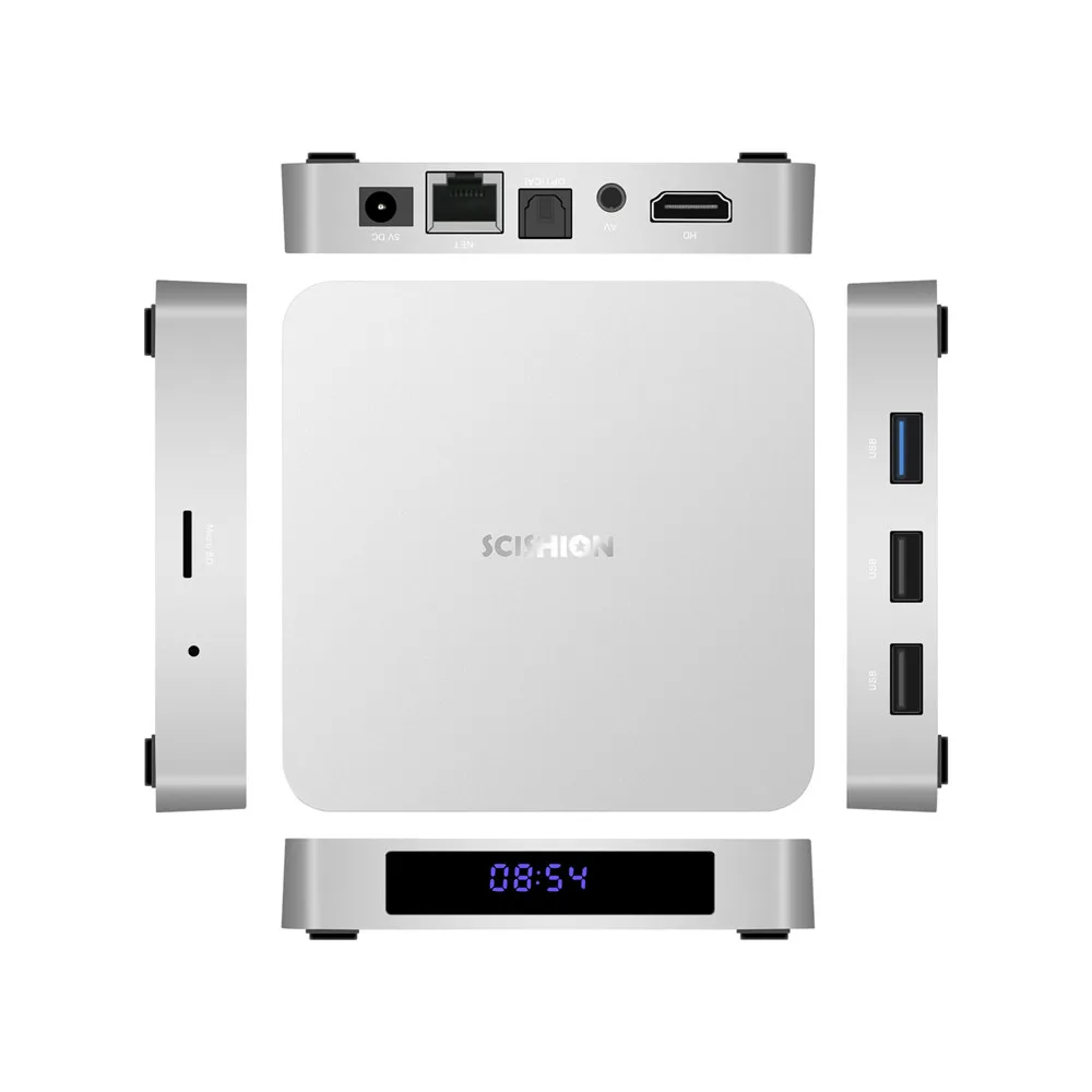 2018 новейший Android 8 1 ТВ бокс AI ONE Голосовое управление RK3328 4 Гб 32 WIFI Bluetooth USB 3 0