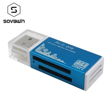 Sovawin 4 в 1 многокардридер Поддержка SD/SDHC TF MS M2 считыватель карт памяти металлический для ПК настольный ноутбук все в 1