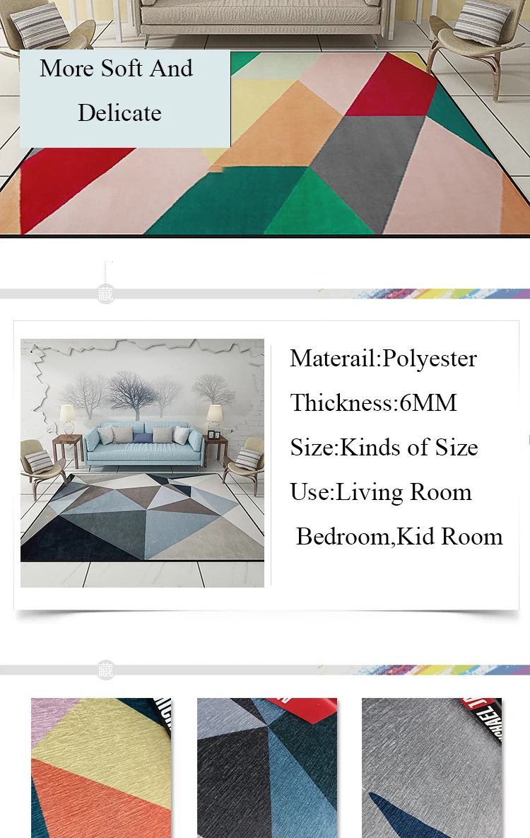 AOVOLL ковры и домашние коврики для гостиной Европейский геометрический цветной узор ковры детские коврики для спальни