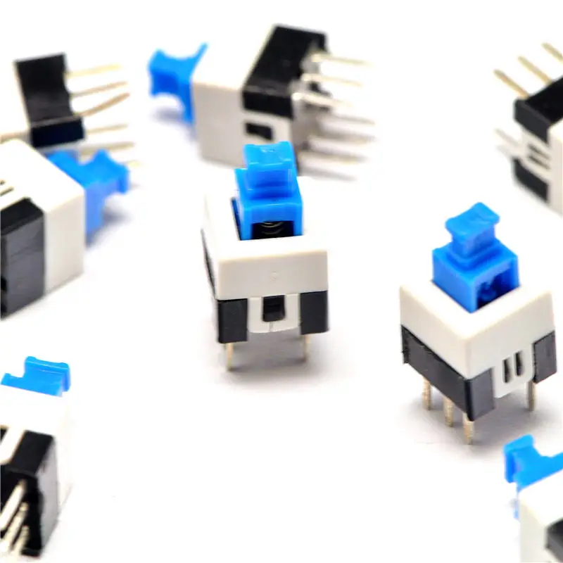 

20pcs Mini series 7*7 8*8 miniature type vertical push self lock type switch button 6pins