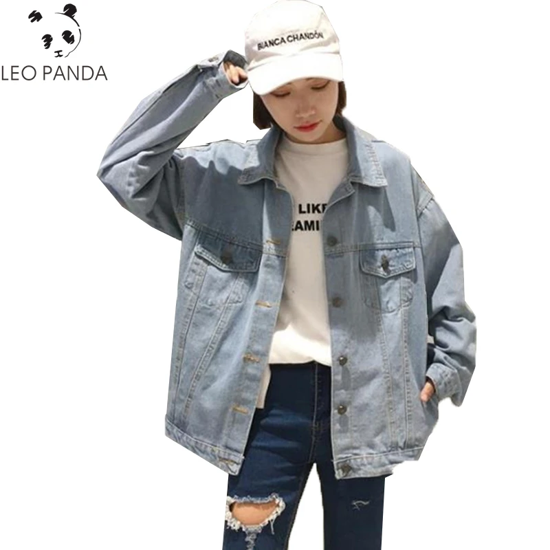 

2018 Spring Autumn Fashion New Women BF Basic Denim Jacket Long Sleeve Plus Size Female Jens Coat Casual Vintage Outwear YZH93