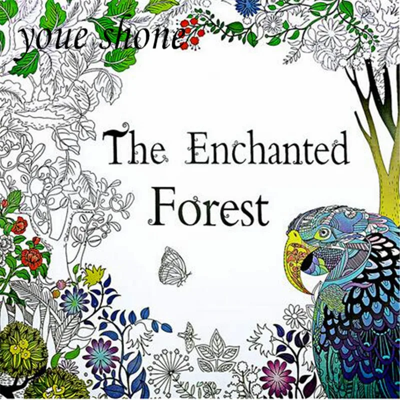 

Youe shone 24page English version of the secret garden big color Coloring Book For Children decompression hand-painted coloring