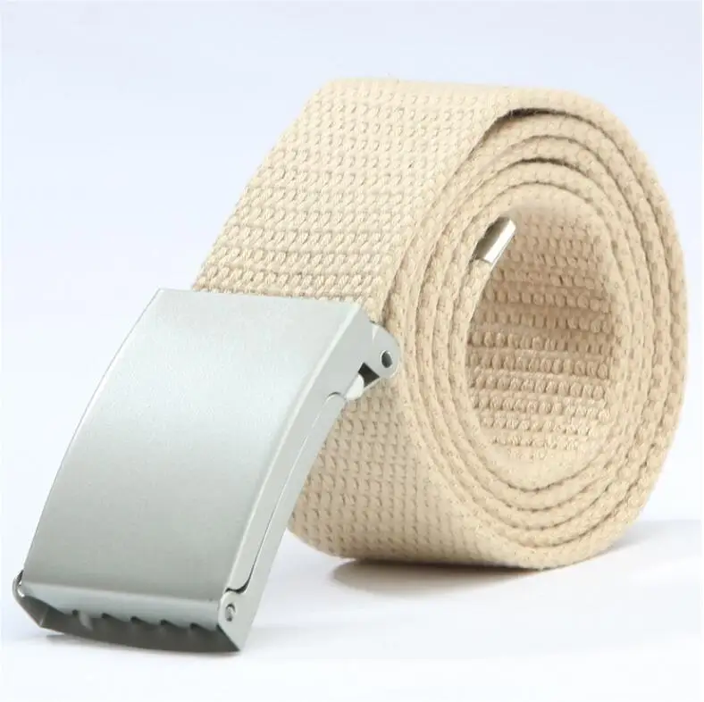 Mens Belts Fashion New Unisex Trousers Belts Canvas Belt Breathable Outdoor Tactical For Jeans Adjustable Waist Belt  140cm holeless belt Belts