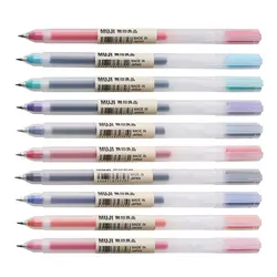 Многоцветная гелевая ручка MUJI 0,38 мм 0,5 мм цвета гладкие чернила Рисование ручки школьные принадлежности Симпатичные пули журнал