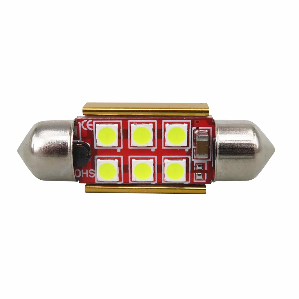 WLJH 2x Canbus безотказный светодиод 31 мм 36 39 41 3030 SMD DE3175 C5W C10W SV8.5 освещение автомобиля