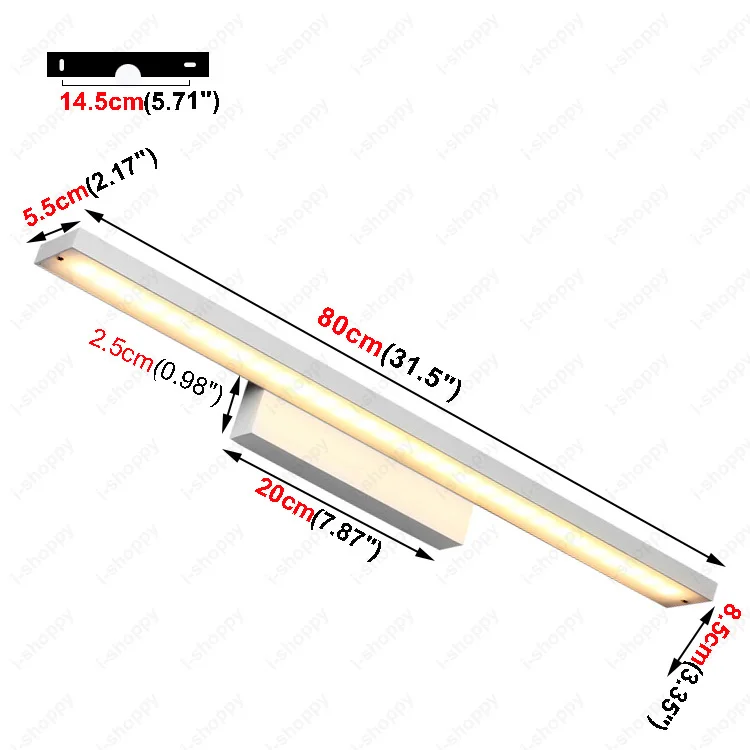 9 Вт/12 Вт/16 Вт/24 Вт LED SMD Настенные Бра Лампа переднего зеркала Спальня Туалет hotel Light Белый В виде ракушки