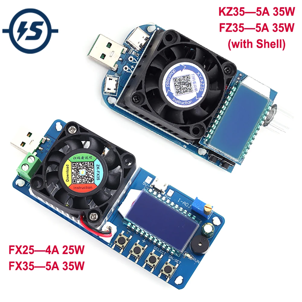 DC электронный тестер нагрузки 25 Вт/35 Вт 4A/5A ЖК-дисплей регулируемый постоянный ток тестер старения разрядник напряжение мощность Емкость батареи