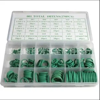 

270 Pcs 18 Sizes Kit Air Conditioning HNBR O Rings Car Auto Repair Tools Rubber Air Conditioning Refrigerant Ring Sets