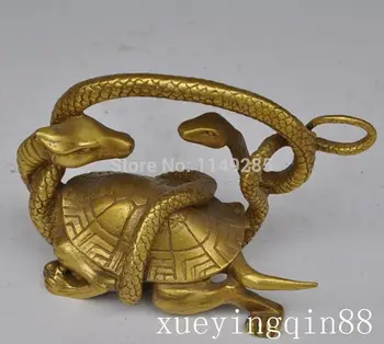

Chinese Brass Bronze Fengshui Zodiac Year Beast Dragon tortoise Snake Statue