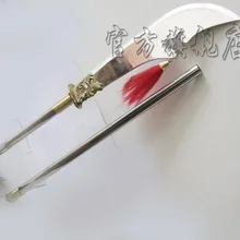 S1926 Lost лезвия Гуань Дао Полумесяца зеленый дракон меч полюс ARM w/подставка 79"