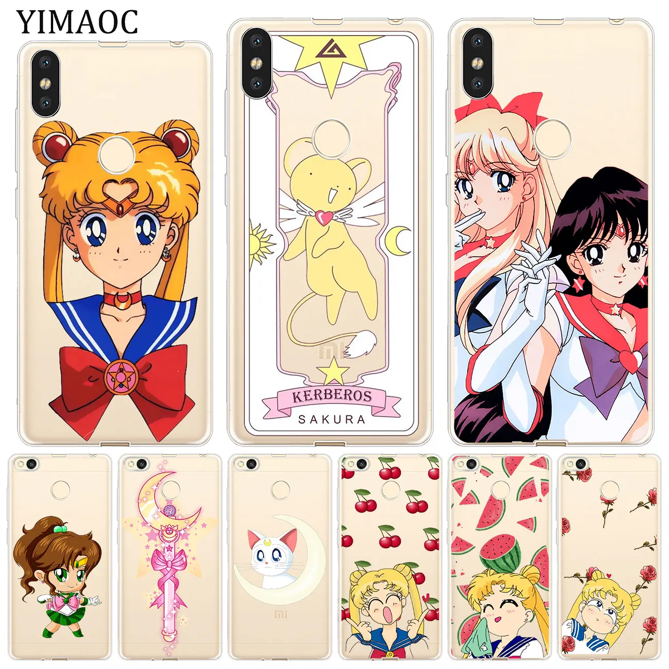 

YIMAOC lovely Sailor Moon Soft Silicone Case for Xiaomi Mi 9 9T CC9 CC9E A3 Pro 8 SE A2 Lite A1 MiX 2S MAX 3 pocophone f1 MI9