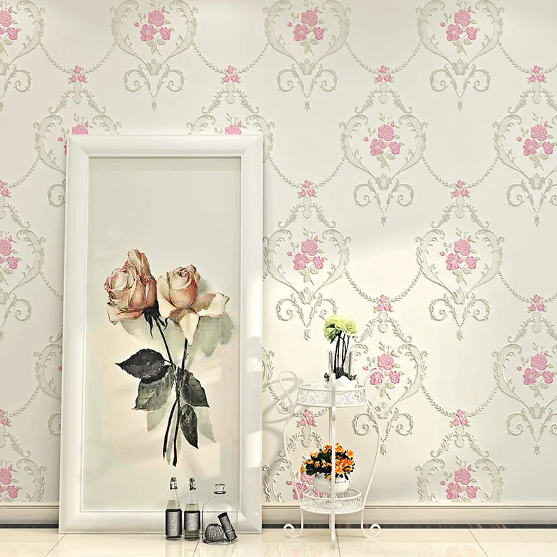 Buy Wallpaper 3D Embossed Non woven Wallpapers Luxury