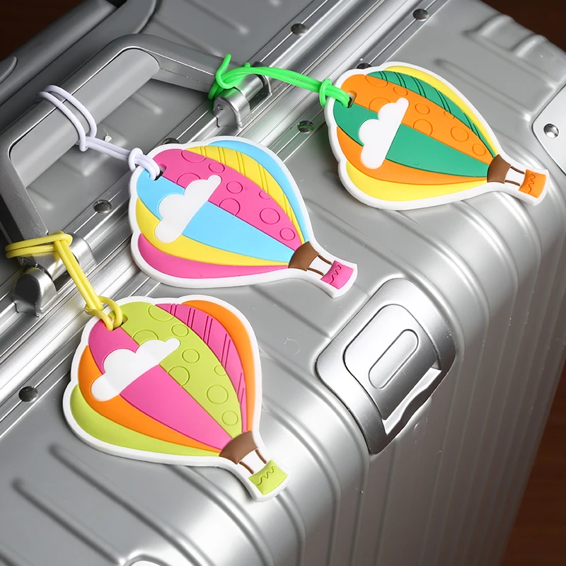 여행 액세서리 실리카 젤 수하물 태그 크리 에이 티브 풍선 모양의 가방 ID 주소 홀더 수하물 탑승 태그 가방 태그Travel