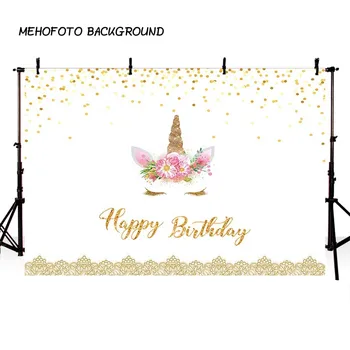 

MEHOFOTO Custom Unicorn Party Birthday Photo Backdrop Newborn Baby Shower Photography Backdrops For Photo Studio