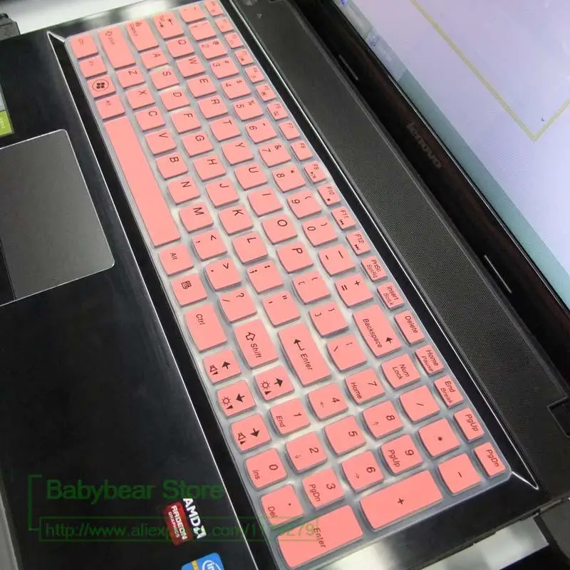 Для lenovo Y700 z510 y580 y570D y510p G50-80 Y50P-70 G50 Y510p V4000 клавиатура протектор 15 дюймов силиконовый чехол - Цвет: pink