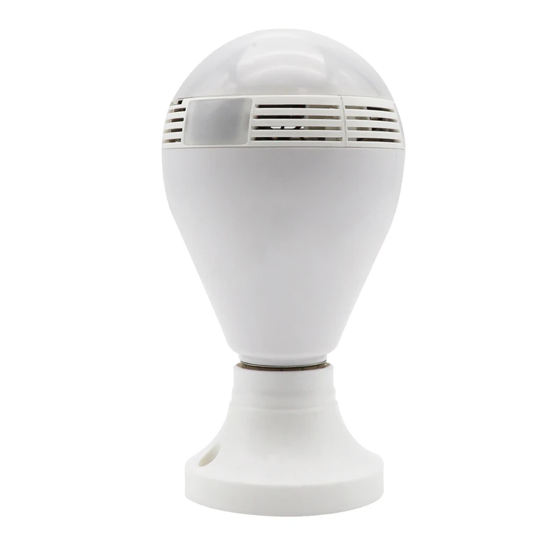 

New HD 960P Network Mini Panoramic Camera 360 Degrees Wifi Fisheye Panoramic Light Camera Network IR Light Bulb Support Lighting