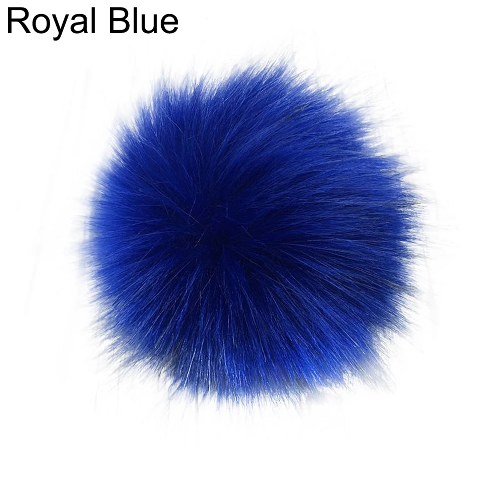 Real Fur Ball PomPom 6Dangle Purse Charm-French Blue w SilverHardware –  SCORE! Team Accessories