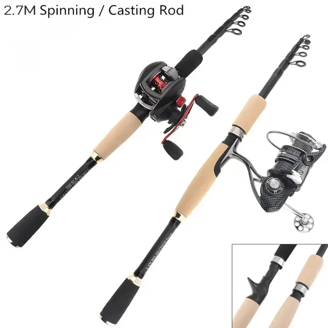 Cheap 2.7m 7 Section Carbon Fiber Lure Fishing Rod Ultra Light Spinning / Casting Fishing Rod Pole Portable Rod Cheap 2.7m 7 Section Carbon Fiber Lure Fishing Rod Ultra Light Spinning / Casting Fishing Rod Pole Portable Rod