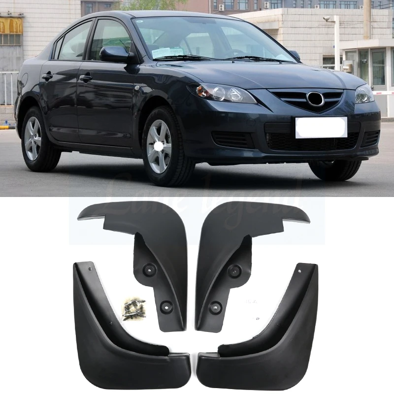 

For 2007 2008 2009 Mazda 3 i Sedan After-facelift Splash Guards Mud Flap Mudguards Fender Front Rear Molded Car Mud Flaps