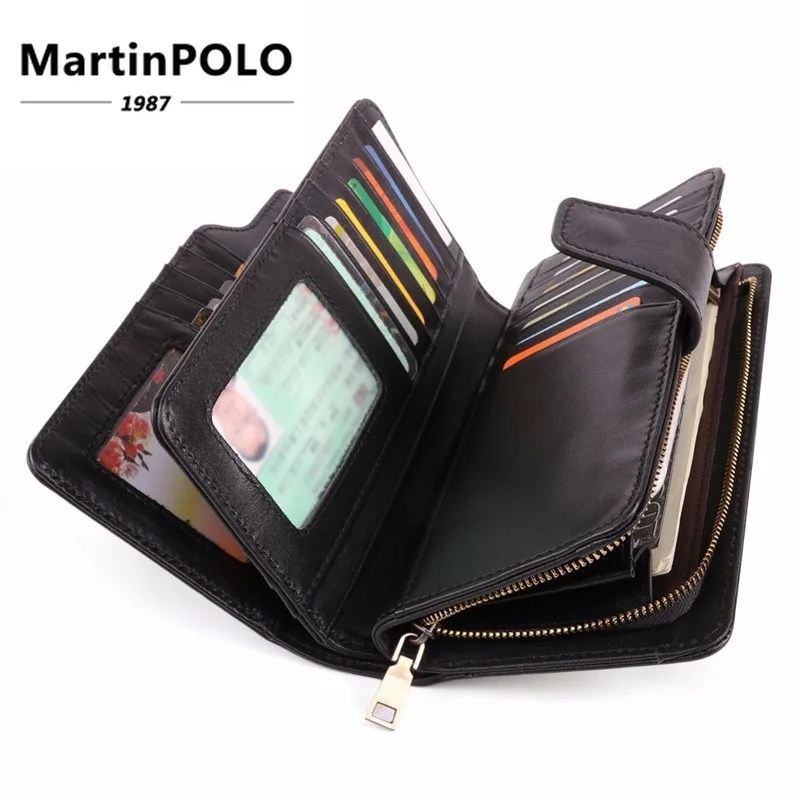 

2019 Genuine Leather Men's Wallets Long Luxury Purse Male Wallet Leather Purse Phone Bags Card Holder Clutch Bags 9322
