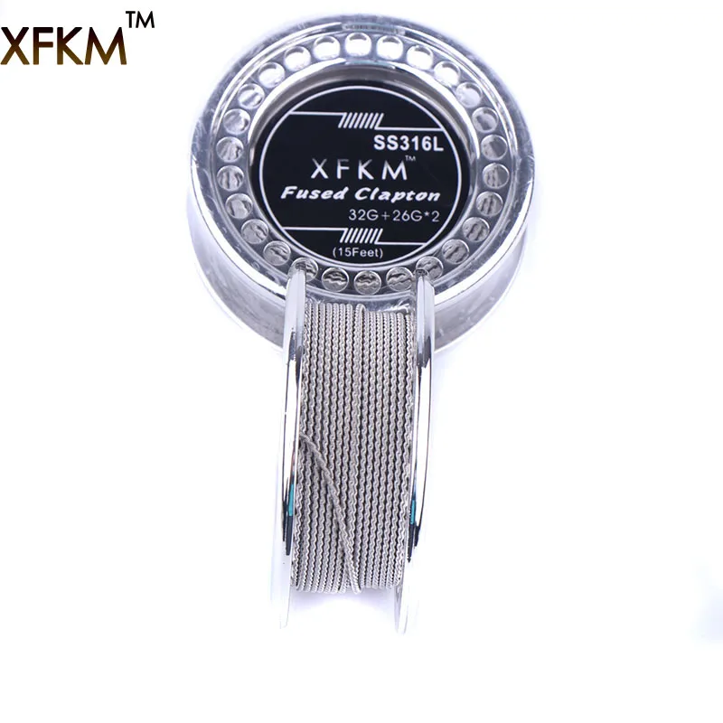 Проволока нагревательная XFKM SS316L для RDA RBA 5 м/рулон|clapton wire|fused claptonheating wire |