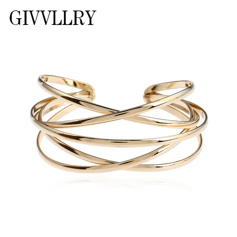 Free Shipping Creative Hollow Metal Wide Cuff Bangles For Women Bangle Jewelry | Украшения и аксессуары