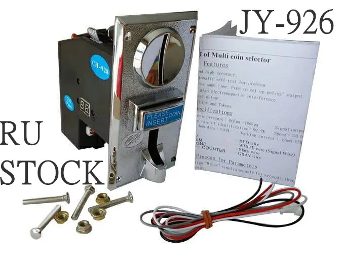 

RU STOCK JY-926  multi coin selector acceptor for 6 different coins, accept 1-6 kinds of RU currency coins