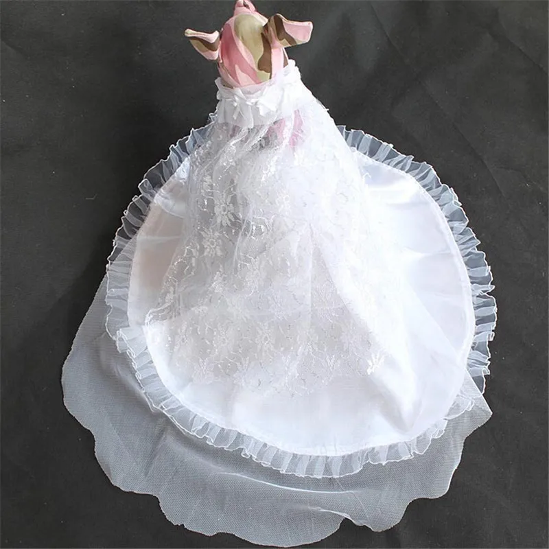 Graceful Pet Dog Wedding Dress Dinner Party Formal Girl Full Dress