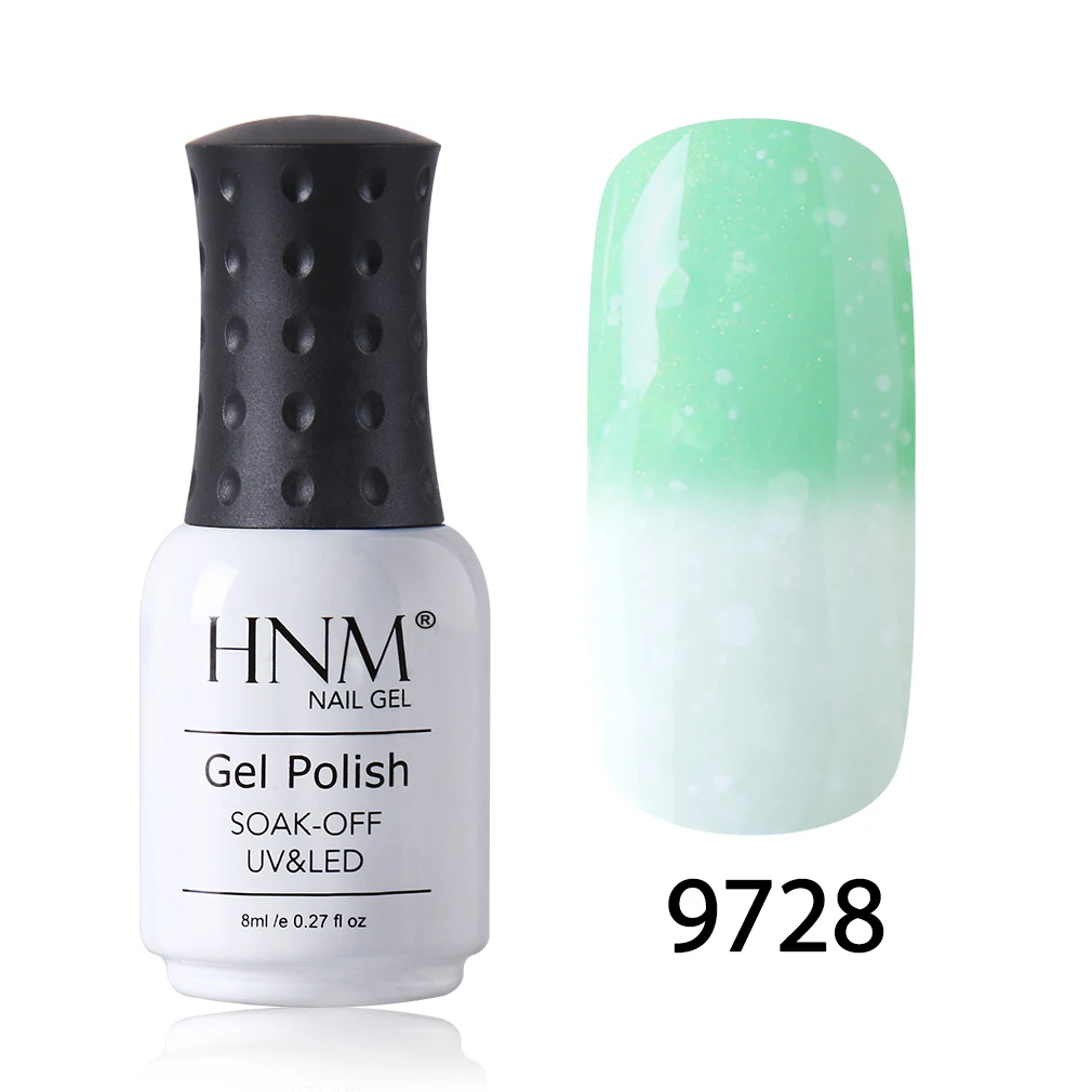 HNM 8 мл Снежинка Thremal УФ-гель для ногтей Полупостоянный светодиодный лак для ногтей Впитывается от изменения цвета Гибридный лак Эмаль