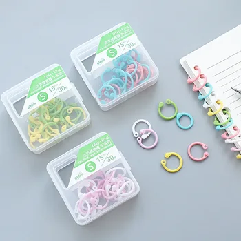 

1box 2583 candy color plastic multi-function free ring open circle file data card binder transparent leaflet