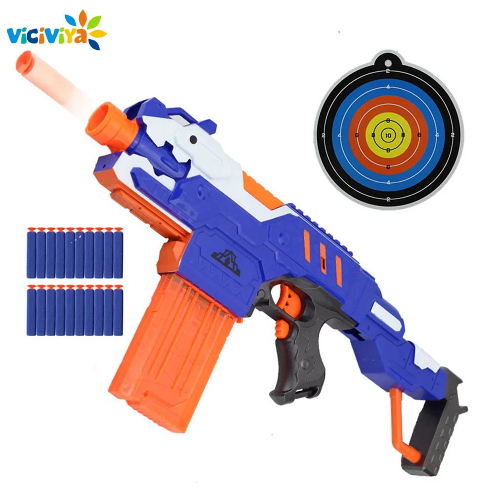 Viciviya Toy Gun with Soft Bullets Suit for Nerf Toys Gun Dart Perfect Suit for Nerf Gun Christmas Gift with Clips and Shooting