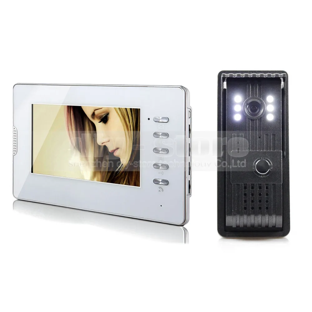 

DIYSECUR 1v1 New 7" Video DoorPhone Doorbell Intercom Metal Shell Camera LED Night Vision 1 Monitor