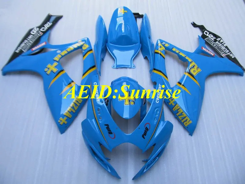 

Injection mold Fairing kit for SUZUKI GSXR600 750 K6 06 07 GSXR 600 GSXR 750 2006 2007 ABS Blue Fairings set+gifts SC17