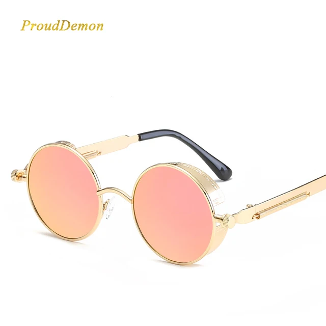 Designer Steampunk Glasses men In Sunglasses Sun Us7 Circle Round Mirrored 40Off Uv400 Women 43 Brand Vintage Polarized Retro Oculos Metal mwvNn80
