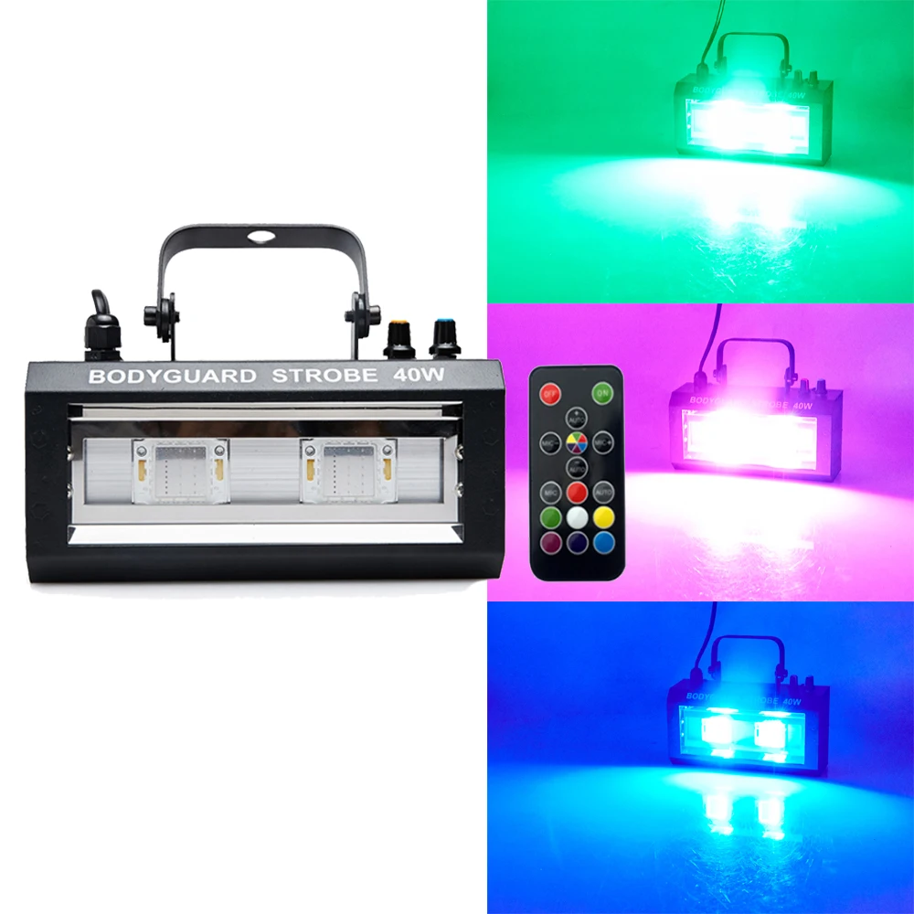 40 W RGB فلاش ضوء جهاز عرض الكريسماس الستروبسكوب مصباح soundcontrol المرحلة ضوء كشاف مصابيح LED للديسكو والدي جي ستروب أضواء 40 W RGB فلاش ضوء جهاز عرض الكريسماس الستروبسكوب مصباح soundcontrol المرحلة ضوء كشاف مصابيح LED للديسكو والدي جي ستروب أضواء