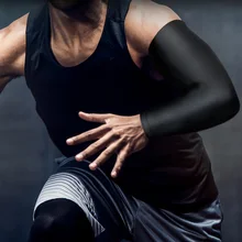 Спортивная компрессионная повязка на руку, охлаждающая УФ-крышка, Солнцезащитная эластичная наручная повязка, баскетбольная, Футбольная, велосипедная, гольф, Налокотник