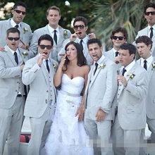 206 летние Для мужчин Костюмы пляж серый лен Костюмы лацканы Для мужчин свадебные Костюмы женихи смокинги стройная фигура Костюмы(куртка+ брюки для девочек+ жилет